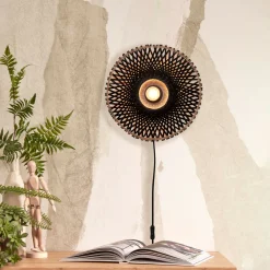 Wandlamp Kalimantan Bamboe, kleur Zwart/Naturel