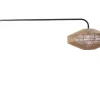Wandlamp Lyra kleur Naturel/Mat Zwart