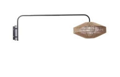 Wandlamp Lyra kleur Naturel/Mat Zwart