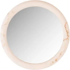 Wandlamp Oravelle Met spiegel, Faux Alabaster