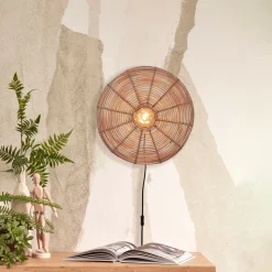 Wandlamp Tanami Rotan, 40cm