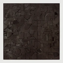 Wandpaneel Bricks Teakhout, 100 x 100cm