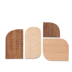 Wandpaneel Trivax Set van 4 stuks, Acaciahout
