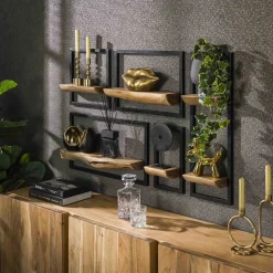 Wandplank Jacintha Acacia, Set van 5 stuks