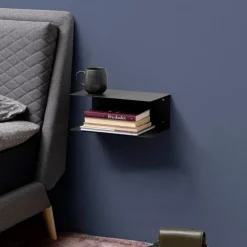 Wandplankje Nonny met dubbele plank, metaal, 35cm