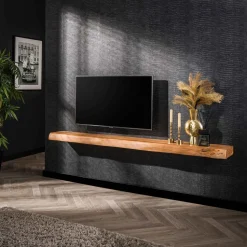 Wandplank/TV-meubel Mac Acaciahout, 200cm