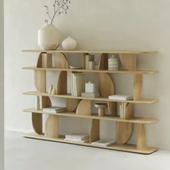 Wandrek Geometric Hout, 130 x 210cm