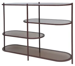 Wandrek Jill Gecoat staal en glas, 90 x 123cm