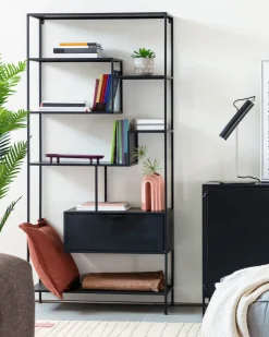 Wandrek Shantay Zwart metaal, 168 x 80cm