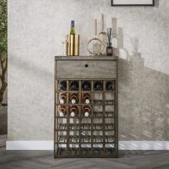 Wijnkast Dishon Antiek Brass, Voor 30 flessen