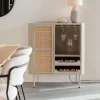 Wijnkast Meja Rattan, 100 x 90cm