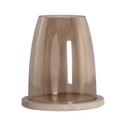 Windlicht Alusia Glas en travertin