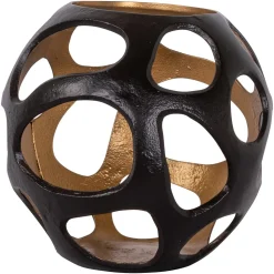 Windlicht Alysia kleur Bruin