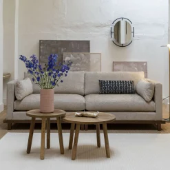 3-zits Bank Blossom Walnoot Eikenhout en stof