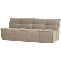3-zits Bank Cluster Velvet, 204cm, kleur Warm Taupe
