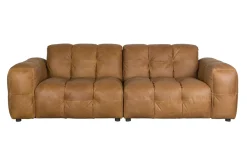 3-zits Bank Hackman Leder