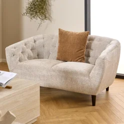 2-zits Bank Loes Chenille, kleur Beige