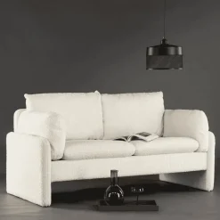 2-zits Bank Reba Teddy, kleur Wit