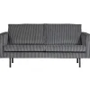 2,5-zits Bank Rodeo Geweven, kleur Zwart/Grijs