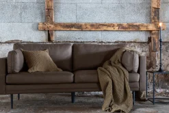 3-zits Bank Tylan Microfiber, kleur Bruin