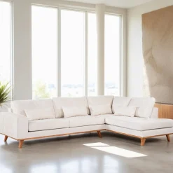 3-zits Hoekbank Kirstan Chenille, kleur Champagne