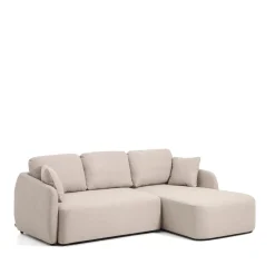 3-zits Lounge Slaapbank Laira Rechts, Chenille, kleur Beige