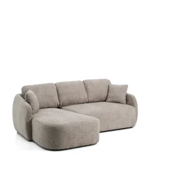 3-zits Lounge Slaapbank Laira Links, Chenille, kleur Taupe