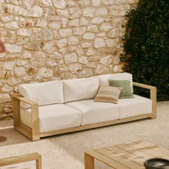 2-zits Loungebank Ambra Acaciahout