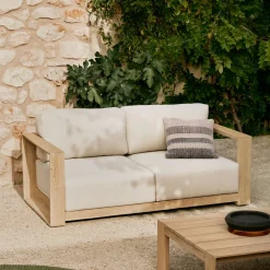 2-zits Loungebank Ambra Acaciahout