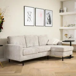 3-zits Loungebank Anne Links/Rechts, Rib