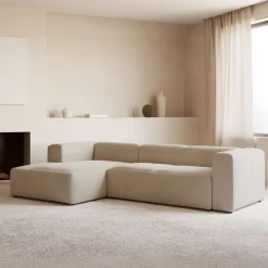 4-zits Loungebank Blok 330cm, kleur Beige