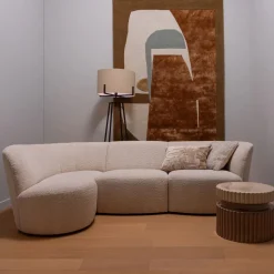 3-zits Loungebank Coco Links, Bouclé