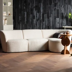 3-zits Loungebank Coco Rechts, Bouclé