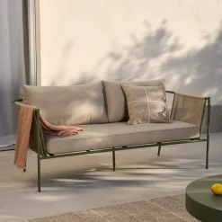 2-zits Loungebank Zivia Staal en touw