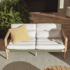 2-zits Tuinbank Menfi Acaciahout en touw, 136cm