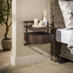 Zwevend Nachtkastje Lamond Eikenlook, Met 1 lade