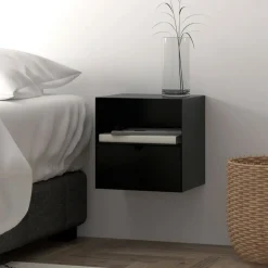 Zwevend Nachtkastje Nonny, kleur zwart